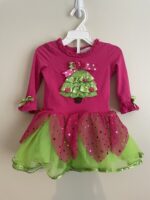 Toddler girl Christmas dress-pink-green (3)