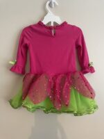 Toddler girl Christmas dress-pink-green (4)