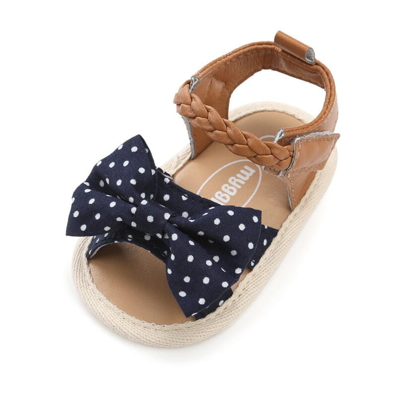 Toddler girl sandals with bow-knot - Navy Blue-Fabulous Bargains Galore