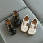 Toddler girl t-strap shoes with velcro strap (2)