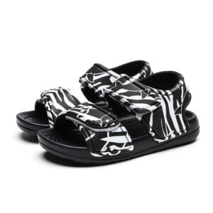 Toddler girl velcro sandals-black (3)