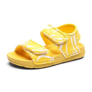 Toddler girl velcro sandals-yellow (1)