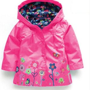 Toddler girls light waterproof jacket - Dark pink