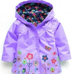 Toddler girls light waterproof jacket - Purple