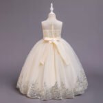 Tulle ball gown flower girl dress-champagne (1)