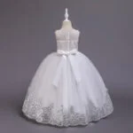 Tulle ball gown flower girl dress-white (1)