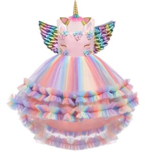 Unicorn birthday party dress-pink (5)