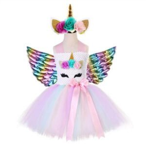 Unicorn tulle dress - Rainbow (2)