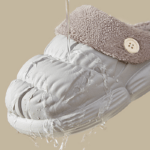 Waterproof removeable fur slippers - Beige-Fabulous Bargains Galore