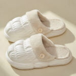 Waterproof removeable fur slippers - Beige-Fabulous Bargains Galore