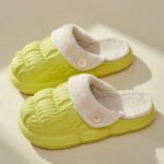 Waterproof removeable fur slippers - Neon Green-Fabulous Bargains Galore