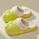 Waterproof removeable fur slippers - Black-Fabulous Bargains Galore