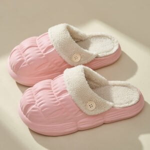 Waterproof removeable fur slippers - Pink-Fabulous Bargains Galore