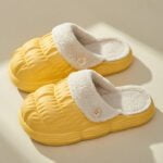 Waterproof removeable fur slippers - Yellow-Fabulous Bargains Galore