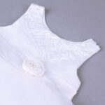 White a line tulle flower girl dress (1)