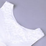 White a line tulle flower girl dress (3)