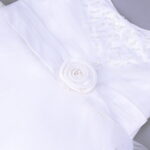 White a line tulle flower girl dress (4)