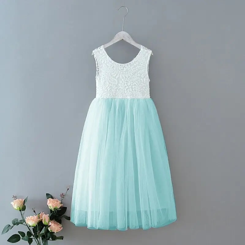White and sky blue flower girl dress (2)