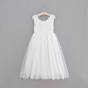 White and white flower girl dress (1)