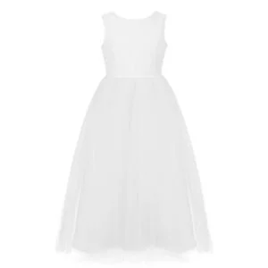 White lace top flower girl dress (1)