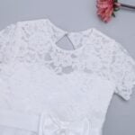 White lace tulle flower girl dress (2)