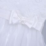 White lace tulle flower girl dress (4)