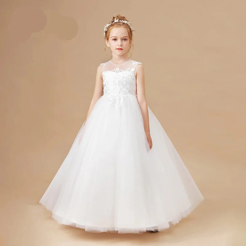 Girls white occasion dress hotsell