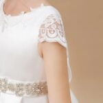 White satin flower girl dress (1)