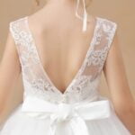 White tulle ball gown flower girl dress (6)