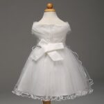 White tulle princess flower girl dress (5)