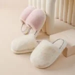 Women's faux fur slider slippers - Grey-Fabulous Bargains Galore