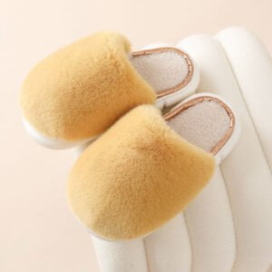 Women's faux fur slider slippers - Grey-Fabulous Bargains Galore