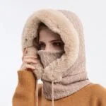 Women's winter balaclava hood - Brown-Fabulous Bargains Galore