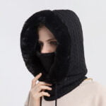 Women's winter balaclava hood - Light Pink-Fabulous Bargains Galore