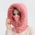 Women's winter balaclava hood - Brown-Fabulous Bargains Galore