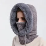 Women's winter balaclava hood - Brown-Fabulous Bargains Galore