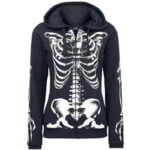 Women's halloween skeleton jacket-black (1)