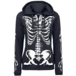 Women's halloween skeleton jacket-black (1)