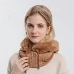 Women's winter balaclava hood - Brown-Fabulous Bargains Galore