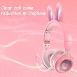 Foldable rabbit ear headset - Pink-Fabulous Bargains Galore
