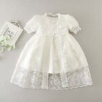 baby girl lace christening gown with bonnet-ivory (10)