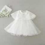 Baby girl christening outfit with cape shawl-Fabulous Bargains Galore