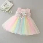 Baby girl rainbow tulle dress-Fabulous Bargains Galore