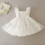 Baby girl tulle ruffle dress - Pink-Fabulous Bargains Galore