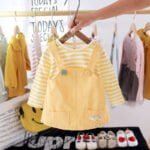 Baby striped dress yellow-Fabulous Bargains Galore