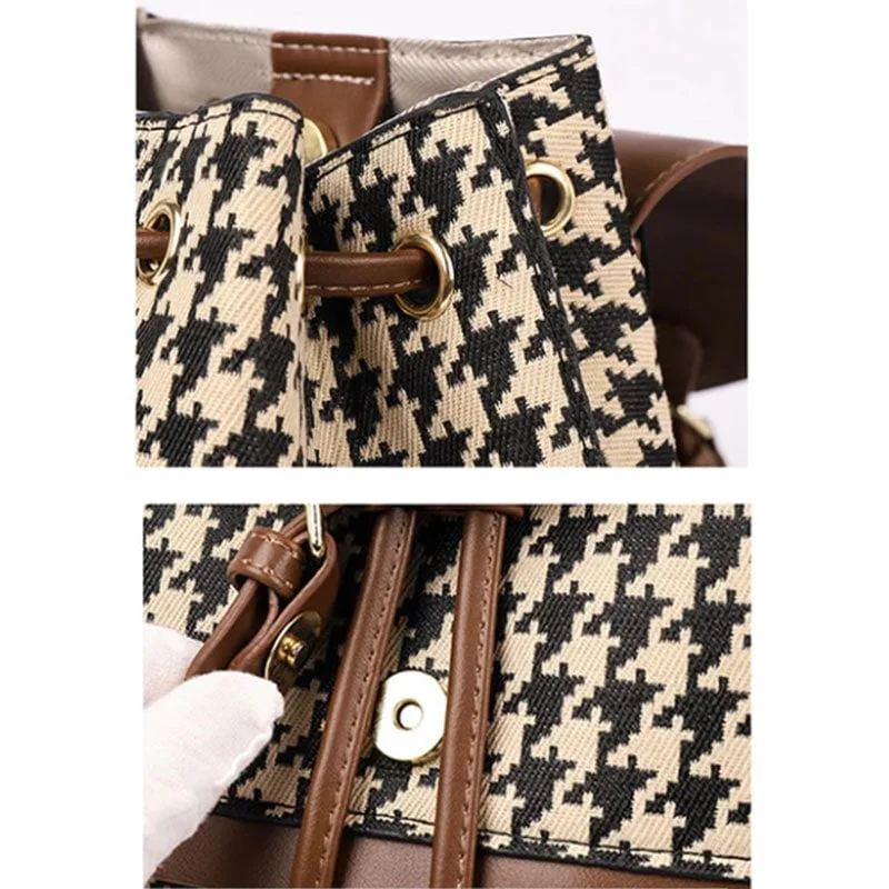 Canvas leather mini backpack - Brown-Fabulous Bargains Galore
