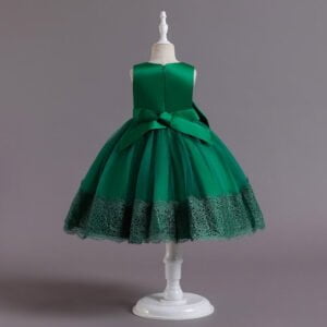 Birthday dress for kid girl - Green-Fabulous Bargains Galore