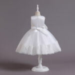 Birthday dress for kid girl - White-Fabulous Bargains Galore