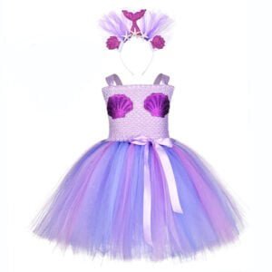 little girl mermaid party dress - purple