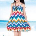 Girls beach dress with ruffles